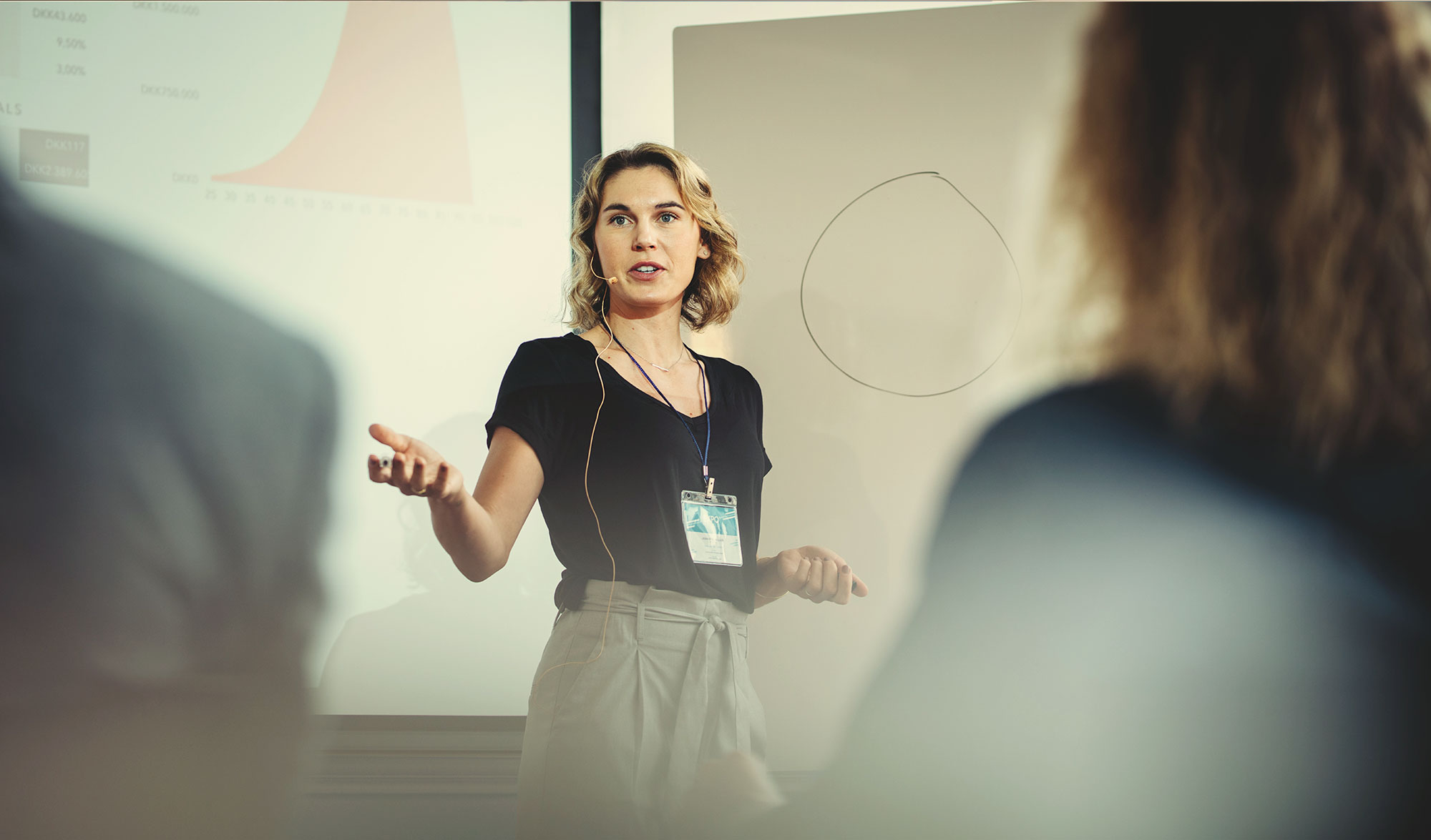 person delivering speech.