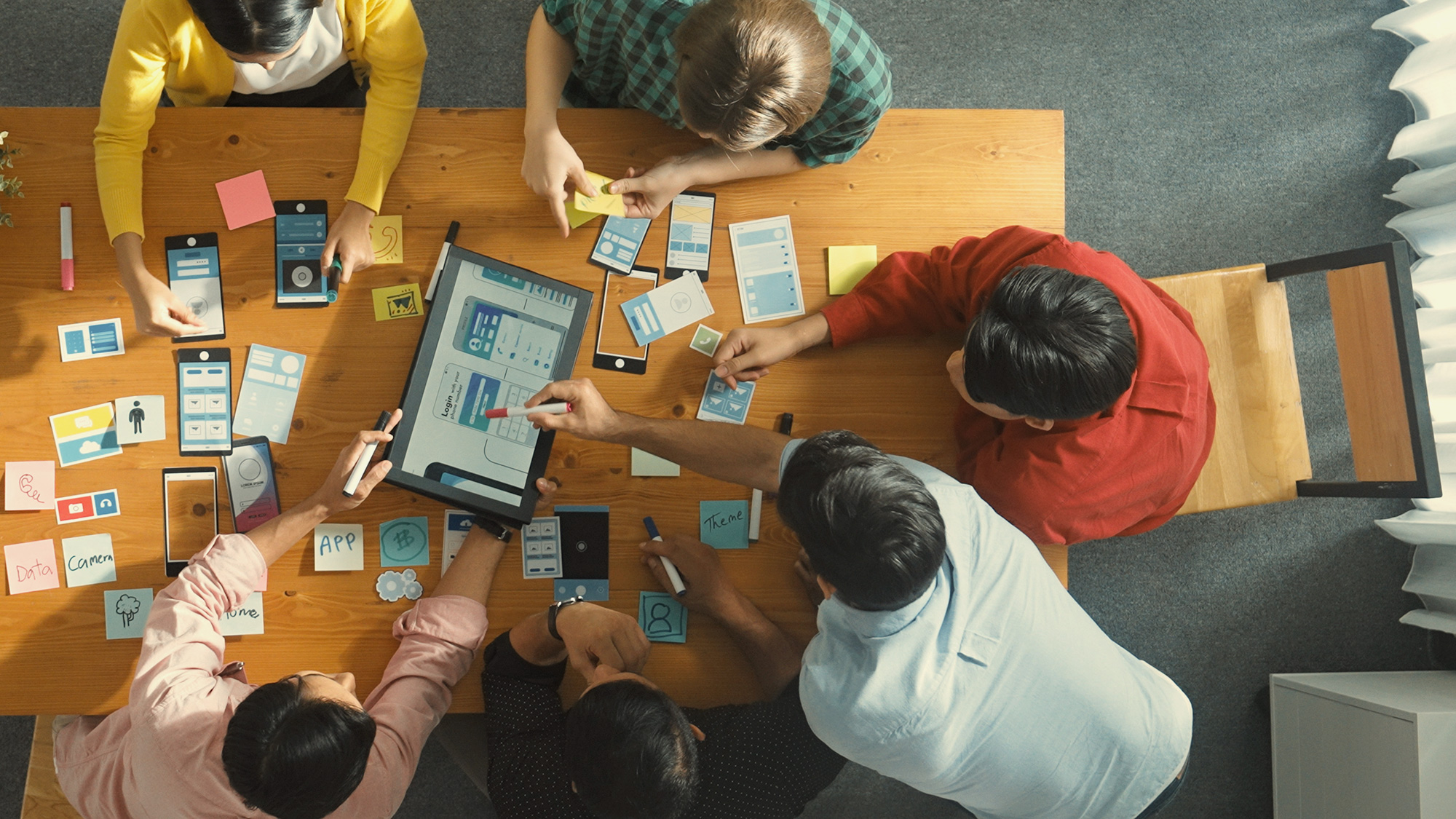 Team working together.